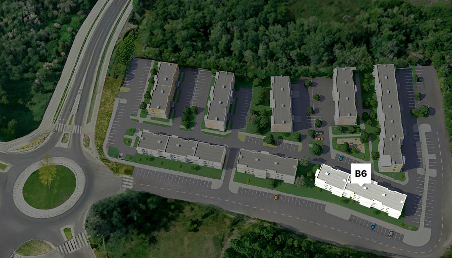 Mieszkania pod Dębową Górą/Batorego widok z lotu ptaka